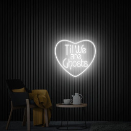 Til We Are Ghost Neon Sign, Love Led Sign Wedding Neon Sign, Gothic Home Decor, Wedding Backdrop Decor, Til We Are Ghost LED Decor