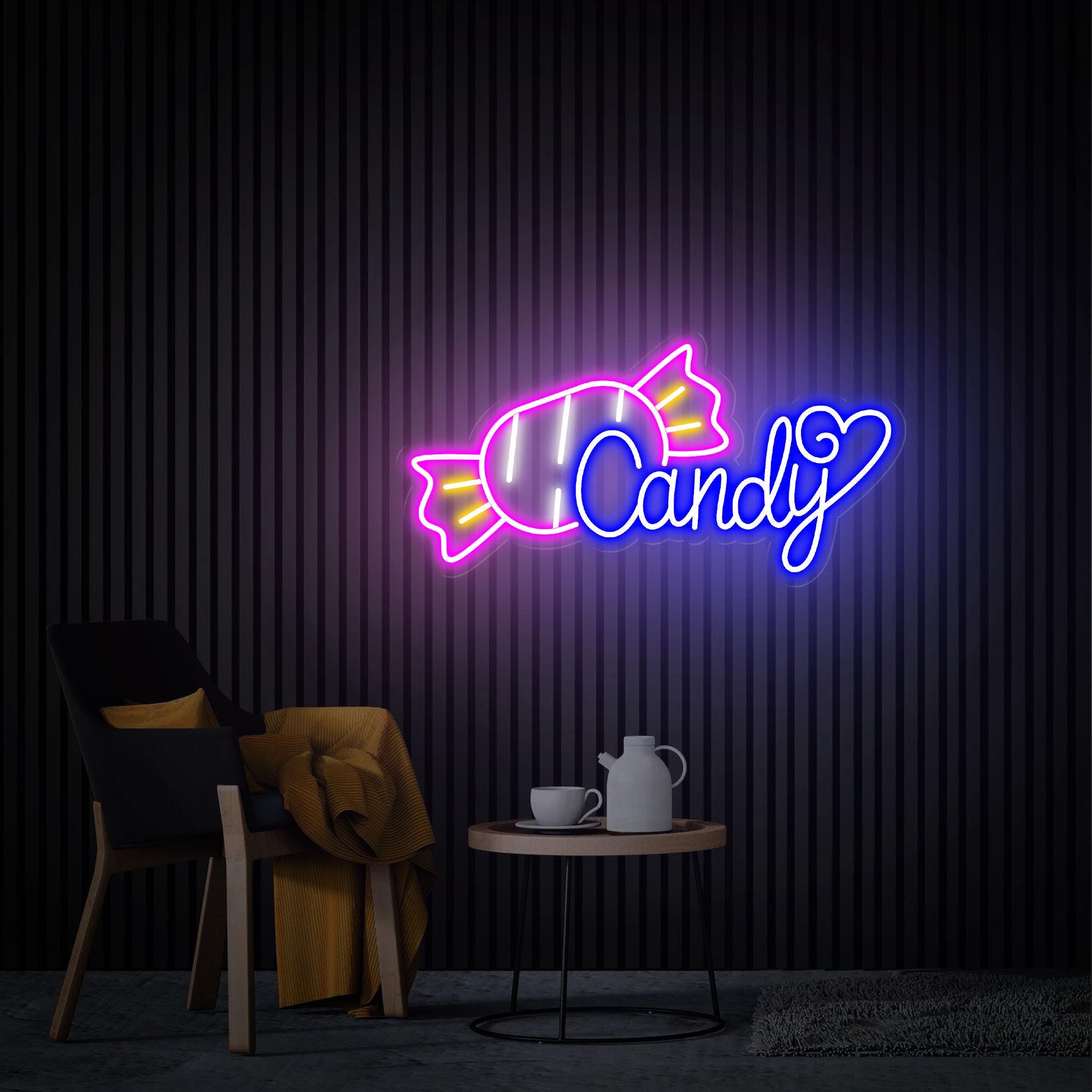 Candy Neon Sign, Candy Shop Decor, Custom Neon Sign, Candy Bar Decor, Business Opening Gift, Candy Sign Wall Art for Storefront