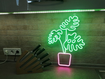 Monstera Leaf Neon Sign, Plant Neon Sign, Custom Leaf Led Neon Light, Gifts For Her, Unique Hand Crafted, Gift For Her Neon