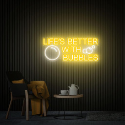 Life is better with Bubbles Neon Sign, Custom Neon Sign, Champagne Wall Decor, Bubbles Neon Wall Art, Wedding Backdrop Party Decor Gifts