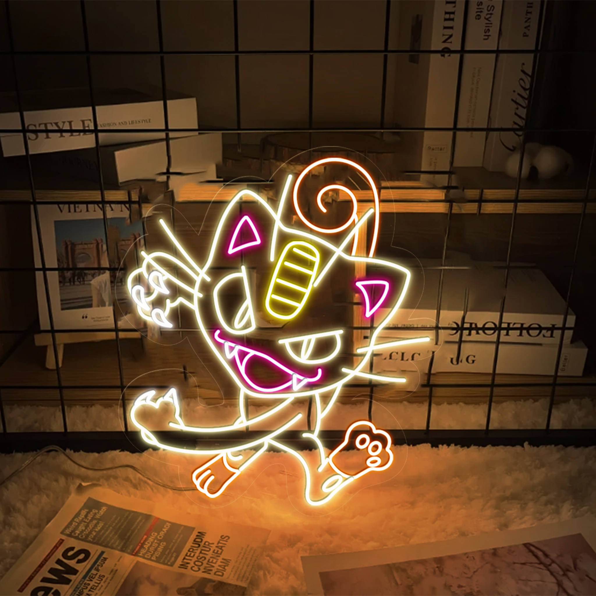 Meowth Pokemon Neon Led Sign Kids Room Decor
