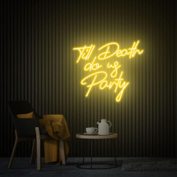 Til Death Do US Party Neon Sign, Neon Wedding Sign, Custom Wedding Sign, Personalized Gift Wedding Engagement Party Bar Decor Gift for Her