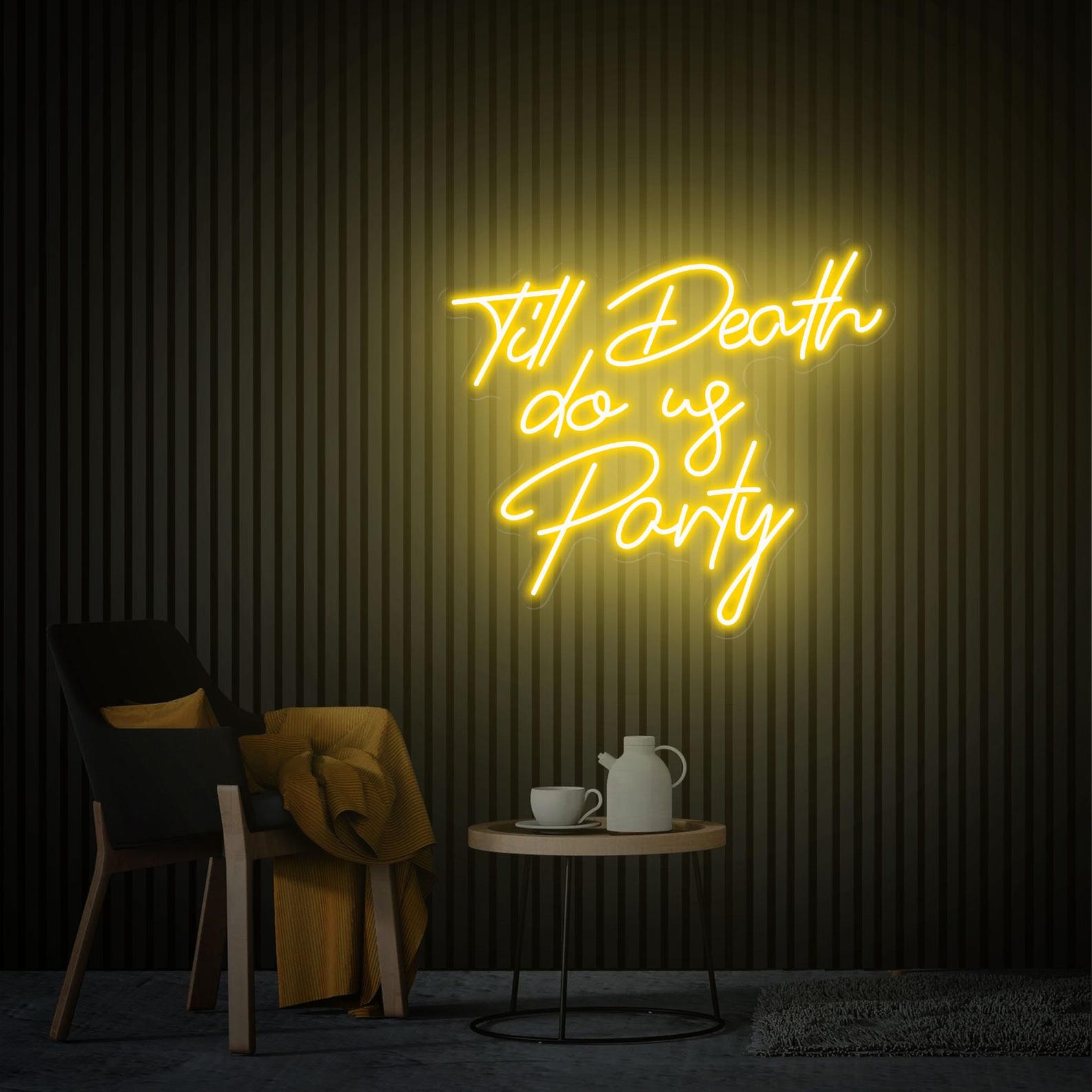 Til Death Do US Party Neon Sign, Neon Wedding Sign, Custom Wedding Sign, Personalized Gift Wedding Engagement Party Bar Decor Gift for Her