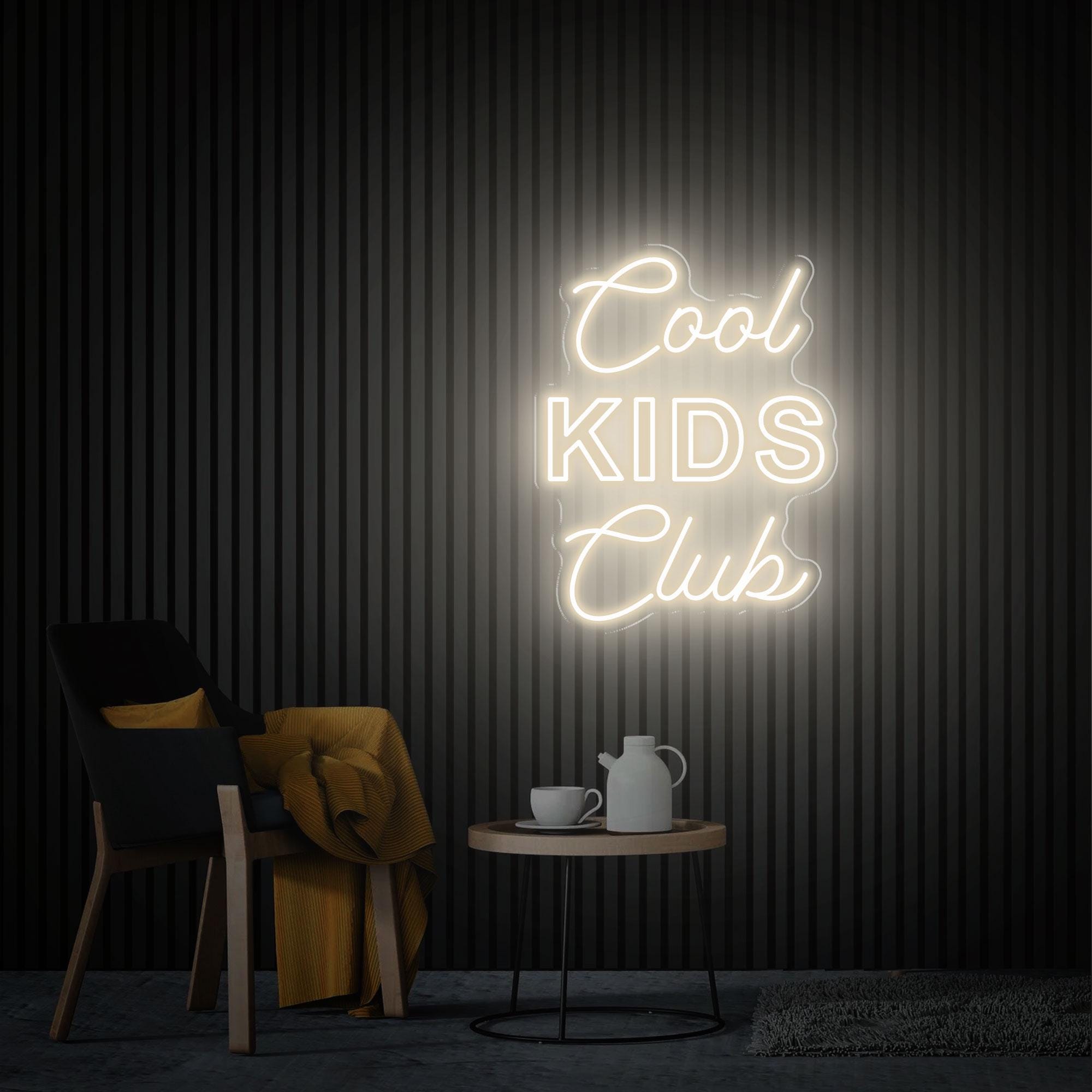 Cool Kids Club Neon Sign, Cool Kids Club Led Light Sign, Kids Party Wall Art, Home Bedroom Decor Custom Neon Sign Personalized Birthday Gift