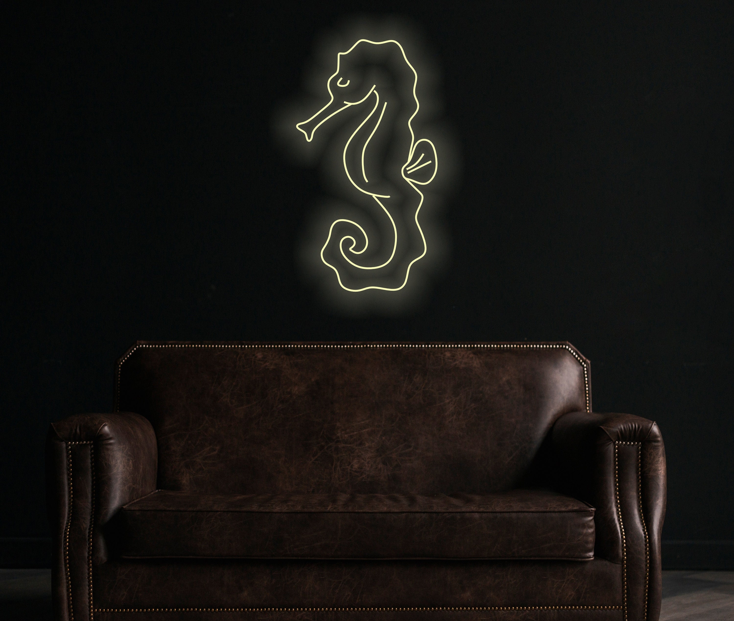 Seahorse Neon Sign, Seahorse Wall Hanging, Seahorse Wall Art Neon Sign, Kid Room Decor, Hippocampus Animal Neon Lights, Animal Hanging Wall