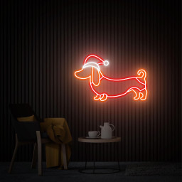 Christmas Dachshund Neon Sign, Christmas Dog, Dachshund Gift, Custom Dog Neon Sign, Merry Xmas Holiday Decor, Merry Christmas Party Wall Art