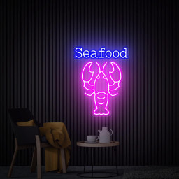 Seafood Lobster Neon Sign, Seafood Led Sign, Shop Wall Decor, Seafood Restaurant Decor, Custom Neon Sign for Business, Store Decor Best Gift