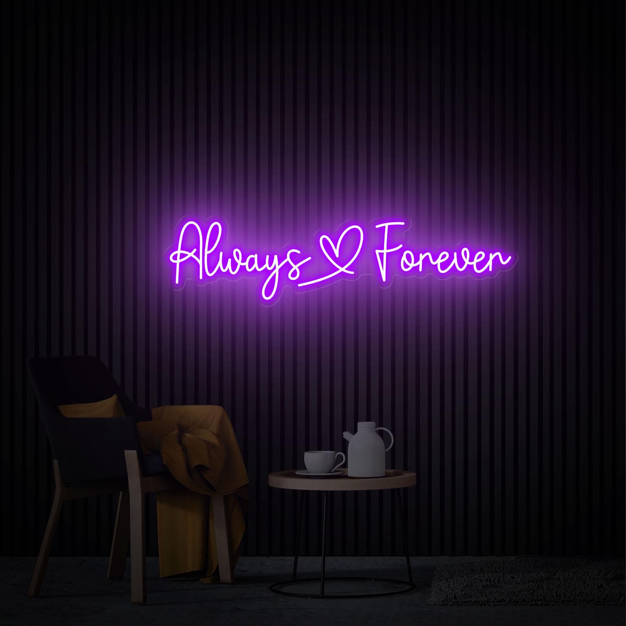 Always Forever Neon Sign, Custom Wedding Neon Light, Led Sign for Wedding Backdrop, Wedding Party Decor, Christmas Party Light Decor
