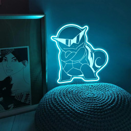 Squirtle Pokemon Laser Signs Anime Wall Art