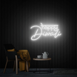 Happy Diwali Neon Sign, Diwali Neon Wall Art, Diya Diwali LED Lights, Hindu Festival Of Lights, Custom Neon Sign Shubh Diwali Festival Light