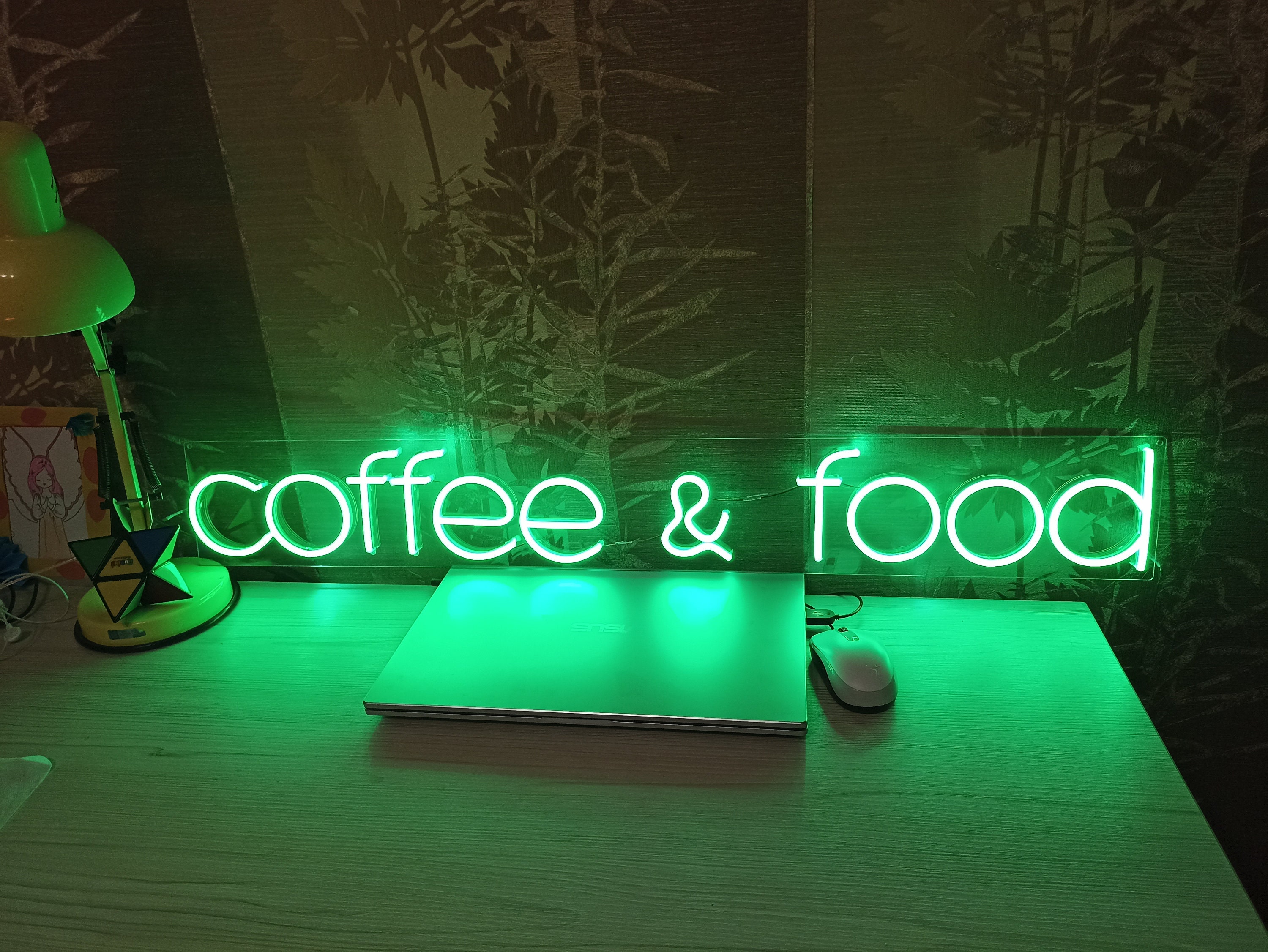 Neon Sign Coffee And Food, Coffee Neon Sign, Street Food Neon Sign, Food Neon, Neon Sign Kitchen, Restaurant Neon, Neon Sign For A Snack Bar