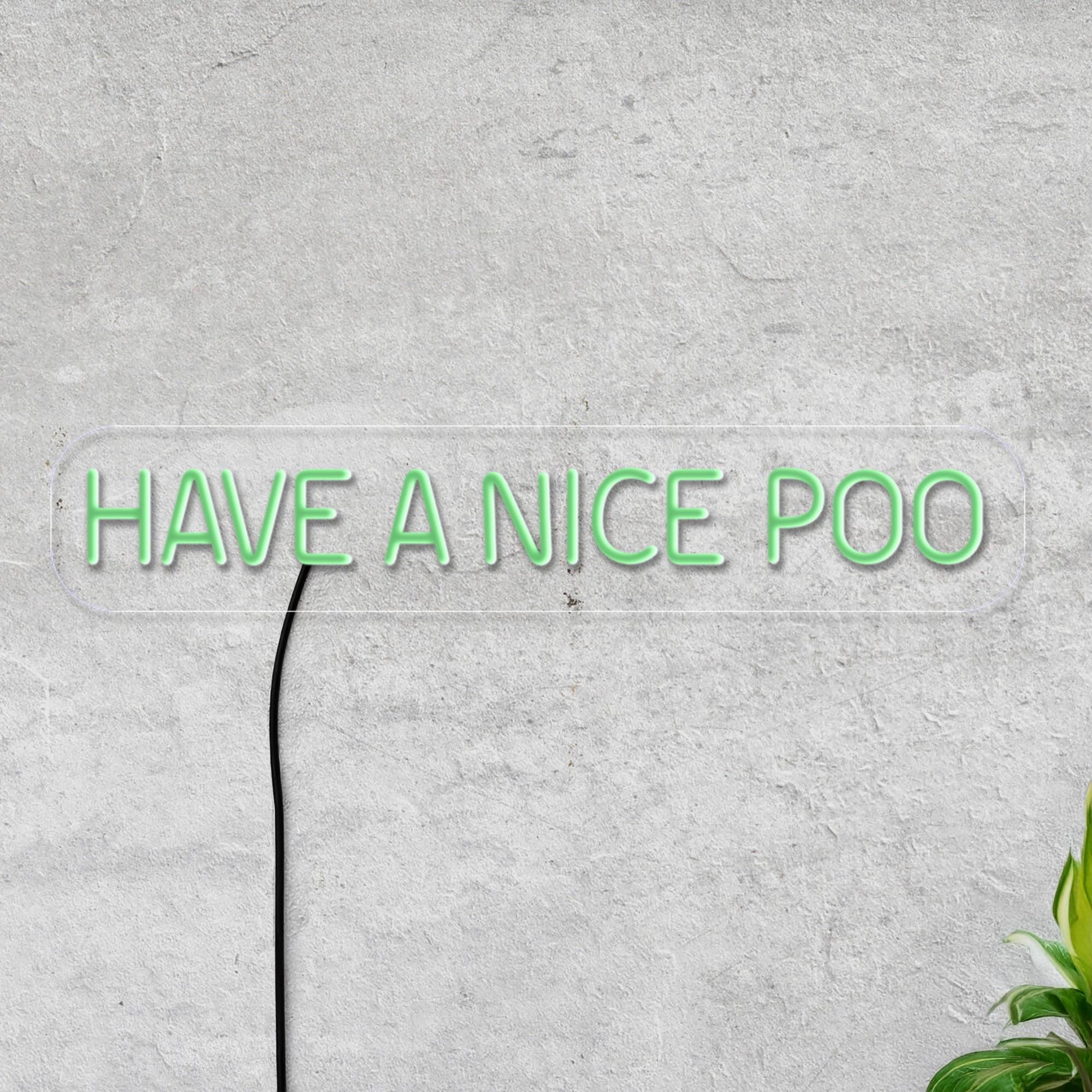Have A Nice Poo Neon Sign, Toilet Neon Sign, Funny Bathroom Sign, Funny Quote Led Sign, Bathroom Wall Art Decor, Toilet Wall Art Decor
