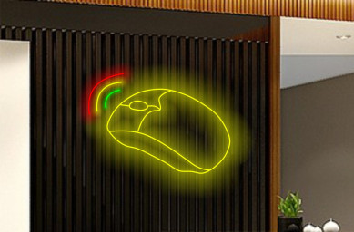 Computer Mouse Neon Sign, Gaming Mouse Neon Light, Led Mouse Sign, Computer Accessories Neon Sign, Glowing Mouse Decoration