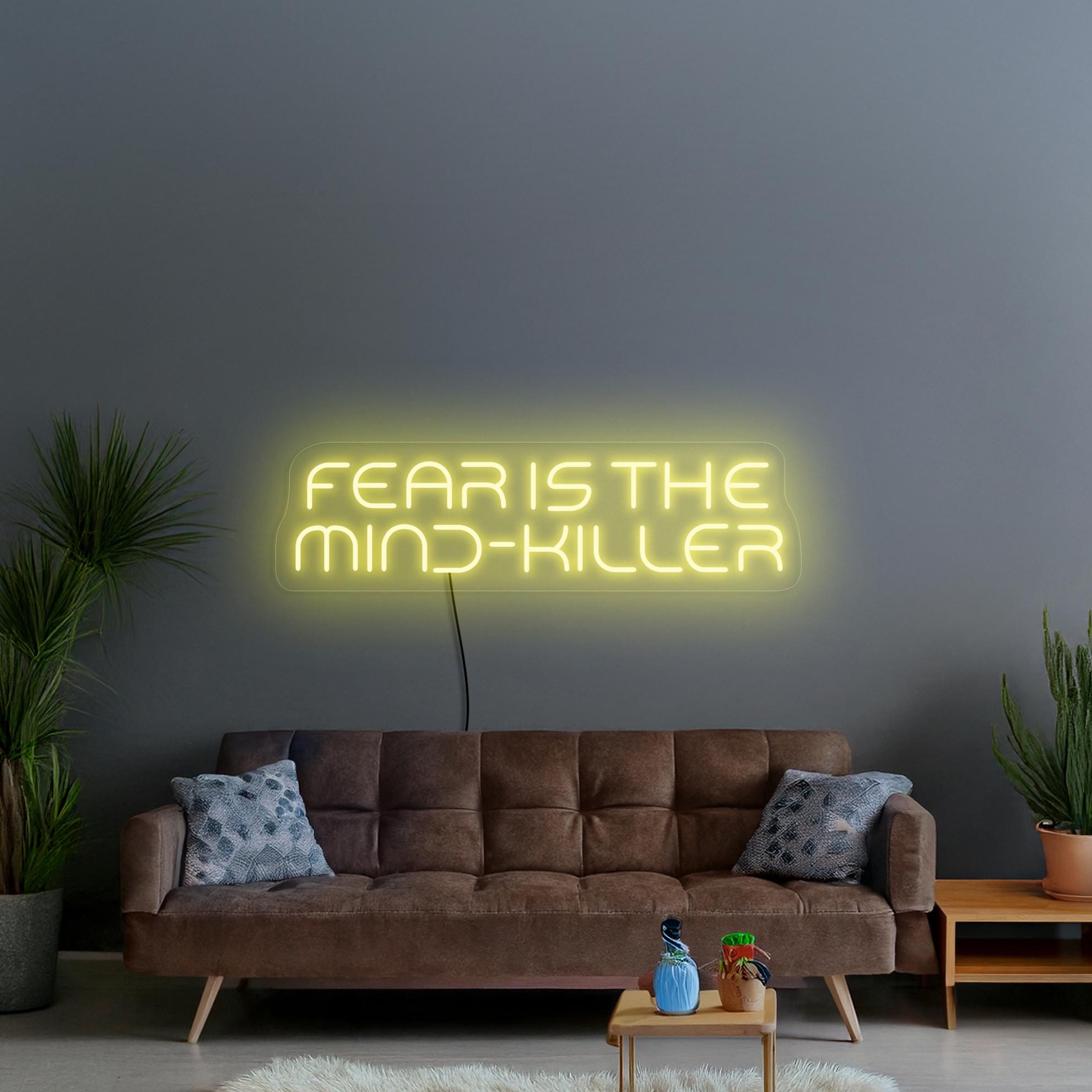 Fear Is The Mind-Killer Neon Sign, Movie Neon Sign, Book Neon Sign, Movie Quote Sign Decor, Book Lover Gift, Book Quote Wall Art Decor