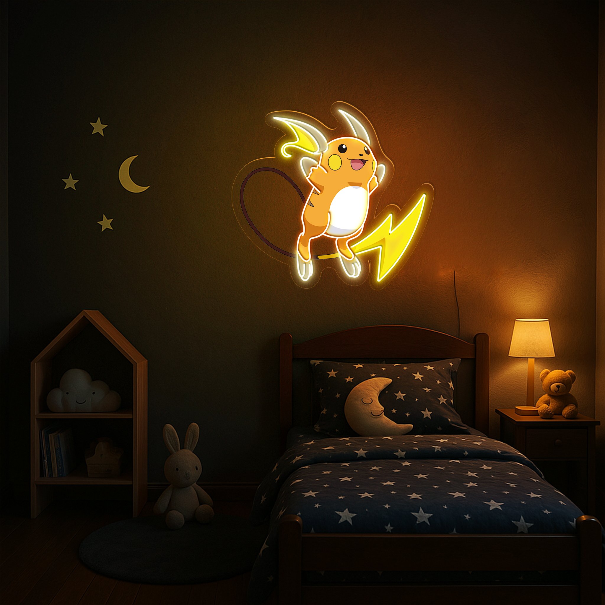 Raichu UV Signs Pokemon Wall Art