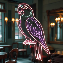 Parrot Neon Sign, Parrot Cockatoo Neon Sign, Animal Neon Sign, Tropical Bird Neon Sign, Exotic Pet Neon Sign, Bird Lover