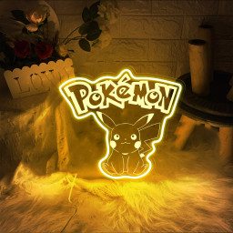 Pikachu Laser Signs Pokemon Wall Art