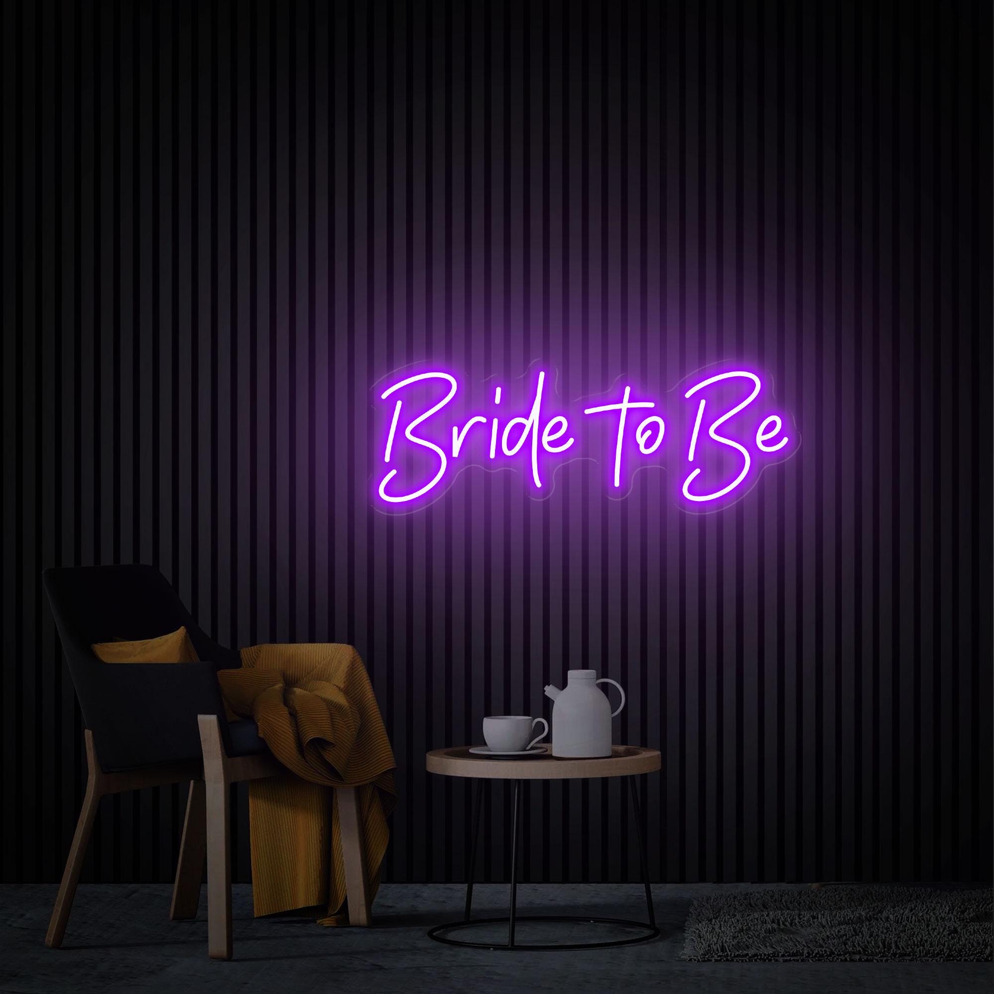 Bride to be Neon Sign, Custom Wedding Neon Sign, Wedding Party Backdrop Engagement Party Wall Art, Gifts for Couple, Handmade Wedding Favors