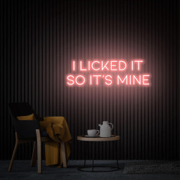 I Licked It So It's Mine Neon Sign Custom Bar Club Wedding Birthday Decor Signs Restaurant Store Wall Decor Ice Cream Cafe Personalized Gift
