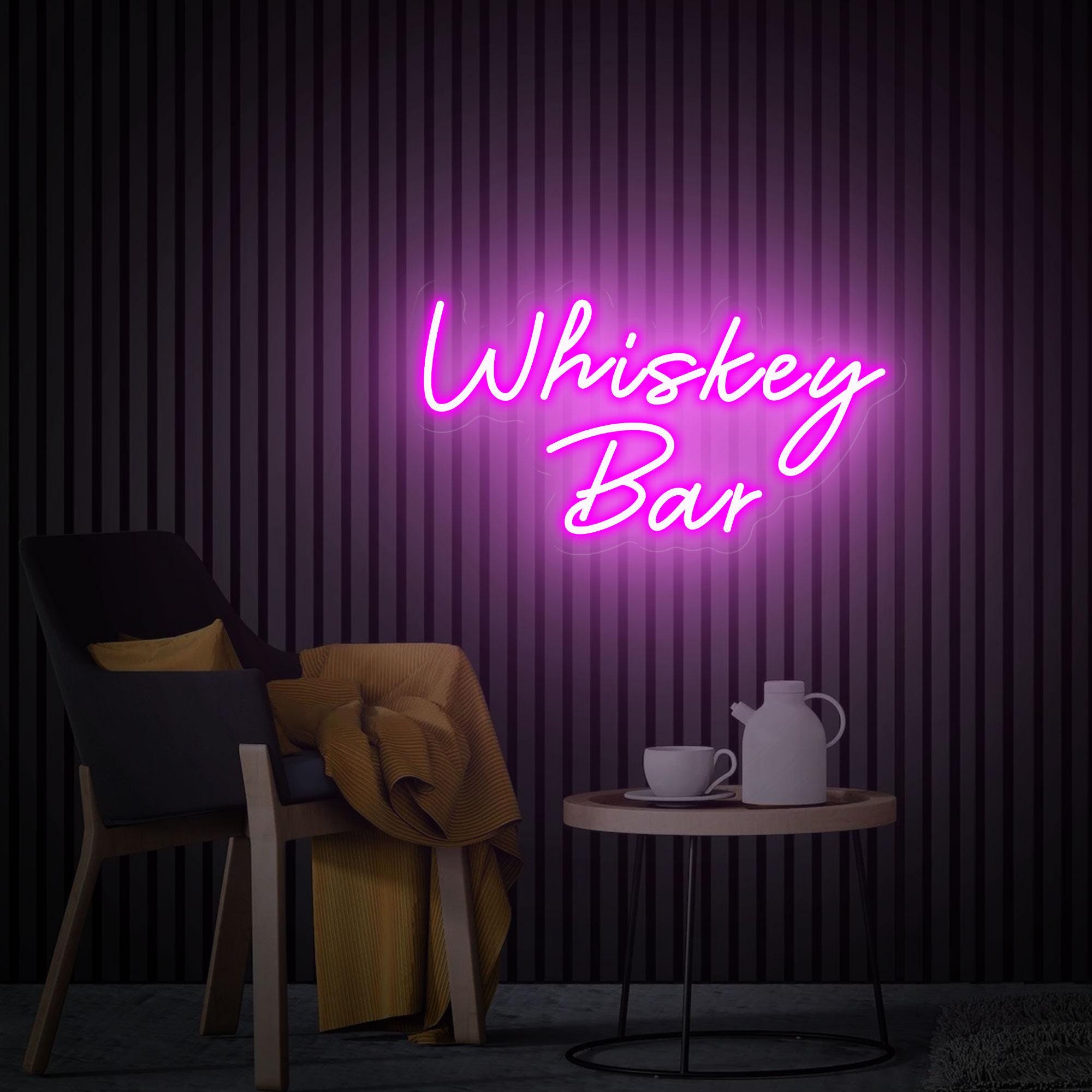 Whiskey Bar Neon Sign, Custom Whiskey Bar Led Neon Sign, Welcome Sign Bar Open Sign, Party Neon Sign Home Bar Decor, Christmas Gifts