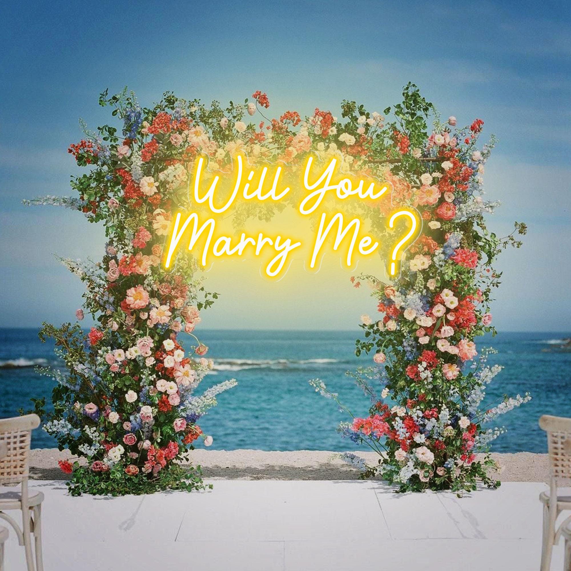 Will You Marry Me Neon Sign, Wedding Neon Sign, Wedding Backdrop Engagement Party Decor, Custom Wedding Neon Light Personalized Gift for Her