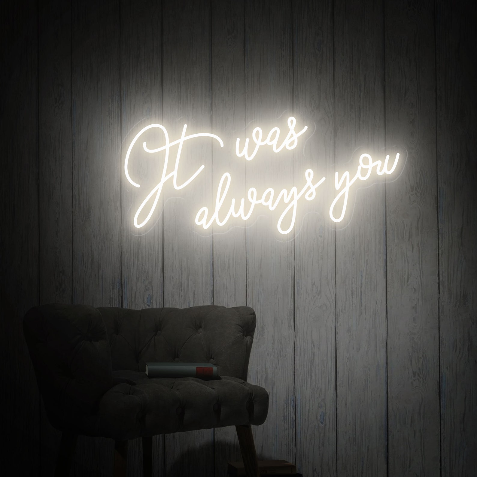 It Was Always You Neon Sign, Neon Wedding Sign, Engagement Decor, Wedding Backdrop, Custom Neon Sign, Handmade Gift, Wedding Party Decor