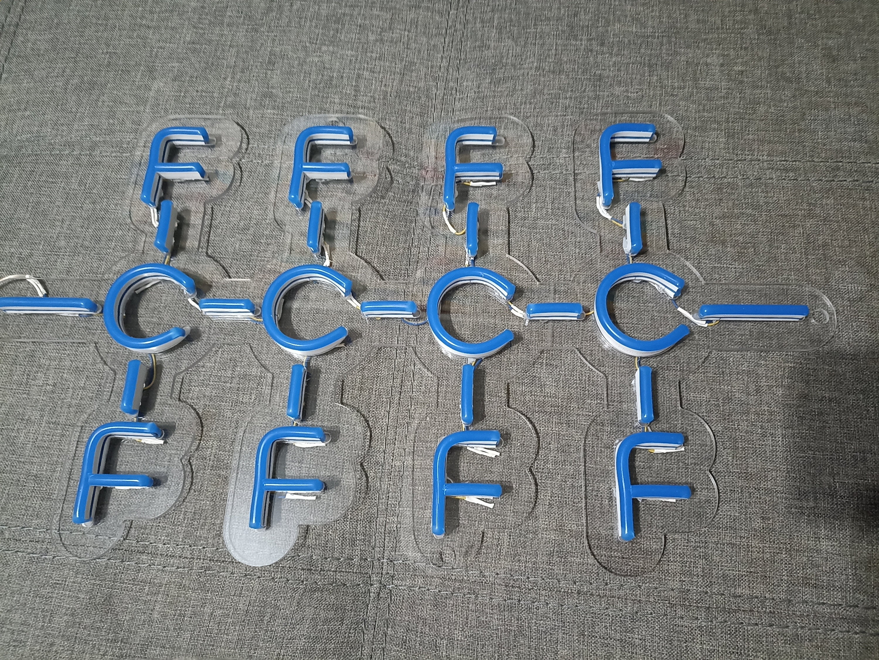 Neon sign Polytetrafluoroethylene Molecule - LED Light, Molecule - LED Light Neon Sign Formula, Teflon Molecule - LED Light Neon Sign