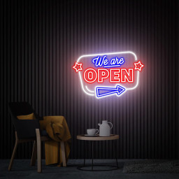 We Are Open Neon Sign, Open Led Light Sign Dimmable, Custom Neon Sign for Business, Bar Pub Wall Art Open Sign, Store Shop Open Wall Decor