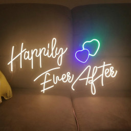 Happily Ever After Neon Sign, Wedding Neon Sign, Wedding Decor Neon Sign, Custom Neon Sign, Wall Decor, Personalized Neon Sign