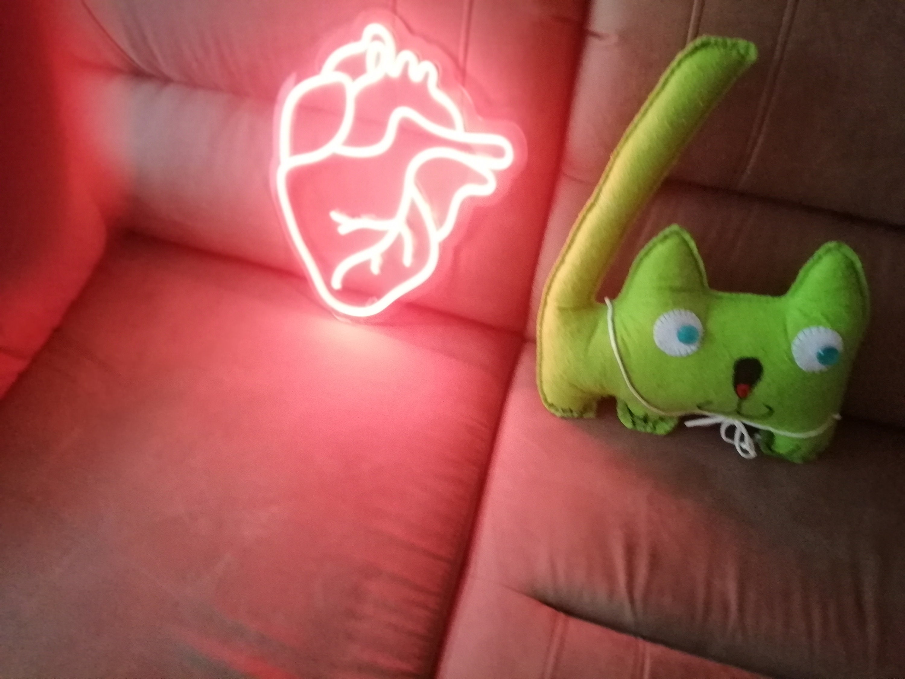 Neon Sign Led Neon Heart, Human Heart Neon Sign, Neon Sign For Home Decor, Wall Decor Neon Sign