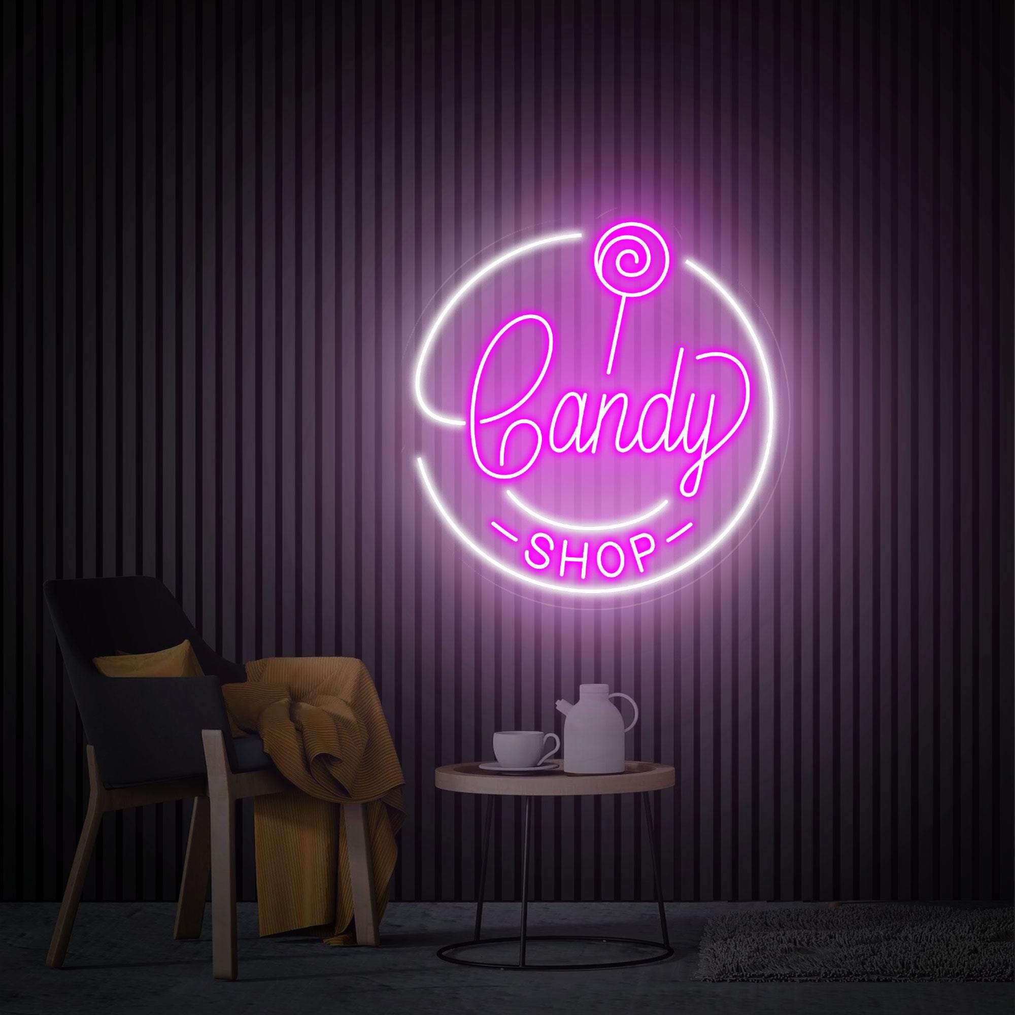 Candy Shop Neon Sign, Candy Store Decor, Custom Neon Sign, Candy Bar Decor, Business Opening Gift, Candy Sign Wall Art for Storefront
