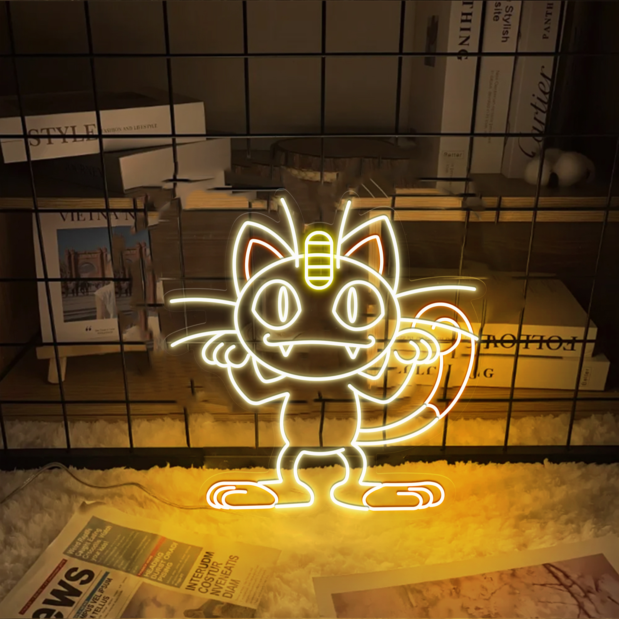 Pokemon Meowth Neon Signs