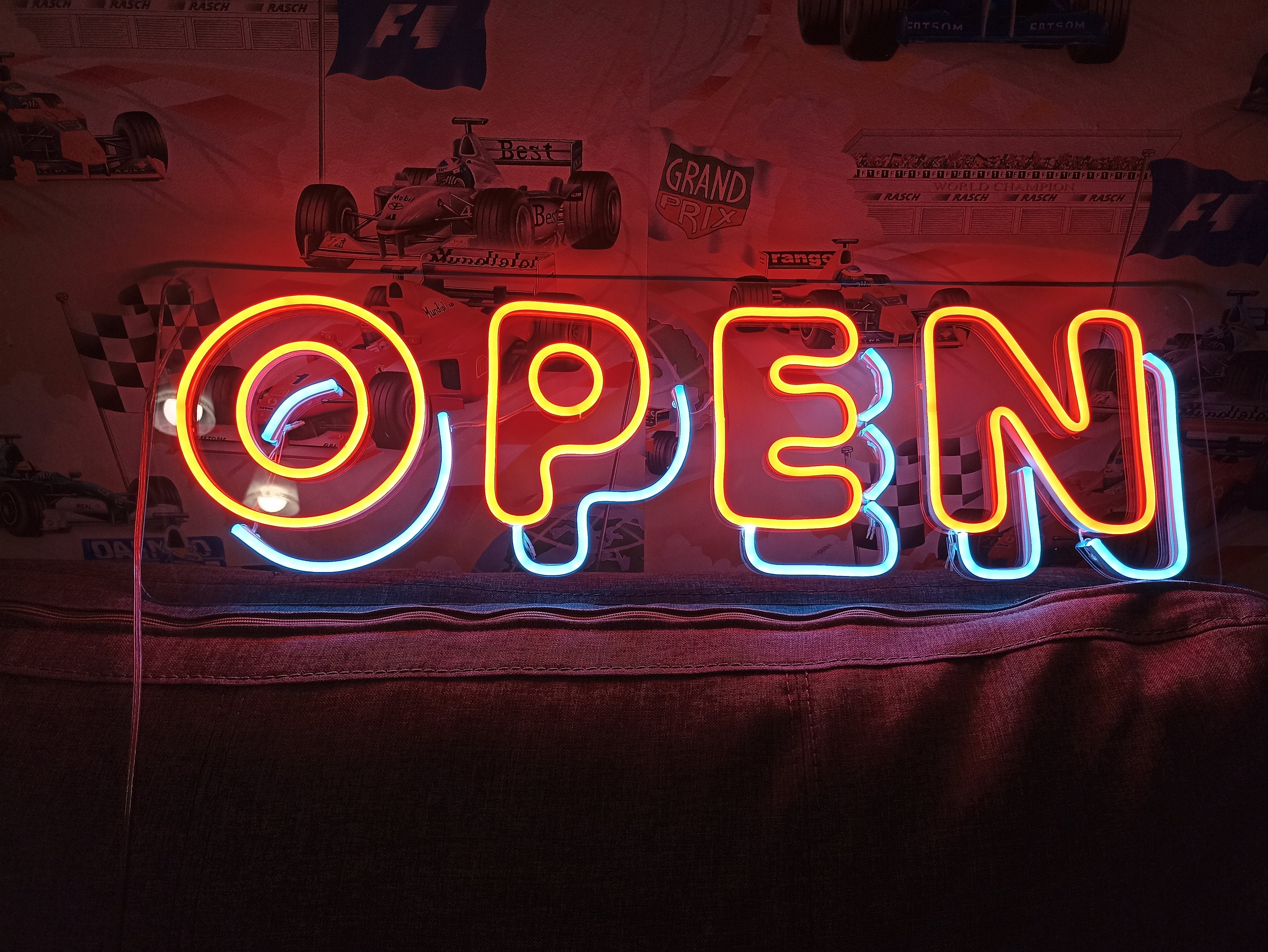 Open Neon Sign - Lights Neon Sign For Business, Open Neon Sign For Bar, Neon Sign In The Bar, Bar Decor