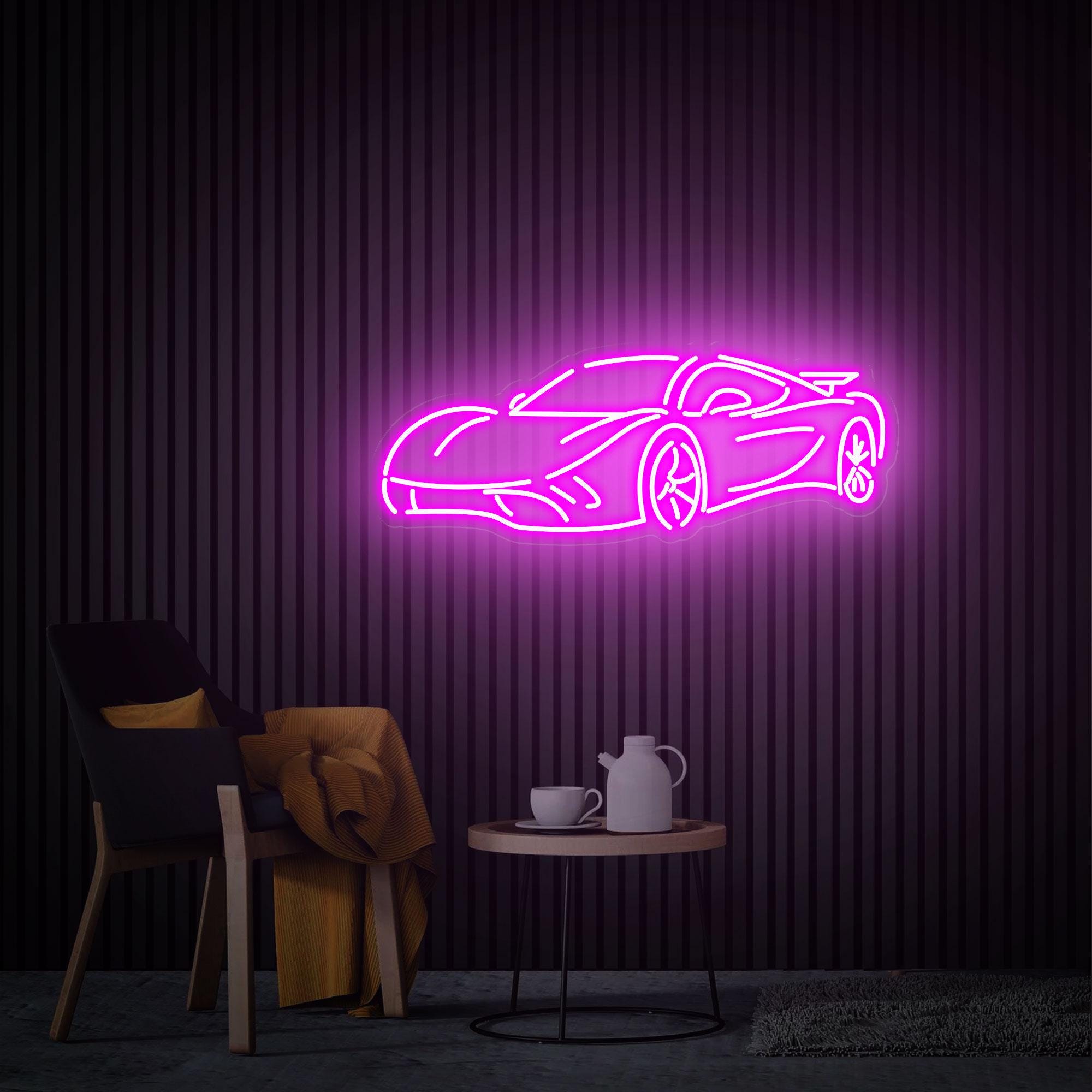 Car Neon Sign, Custom Car Neon Sign, Garage Decor Wall Art LED Light for Home Store Club, Man Cave Neon Art Best Men Gift, Bedroom Neon Sign