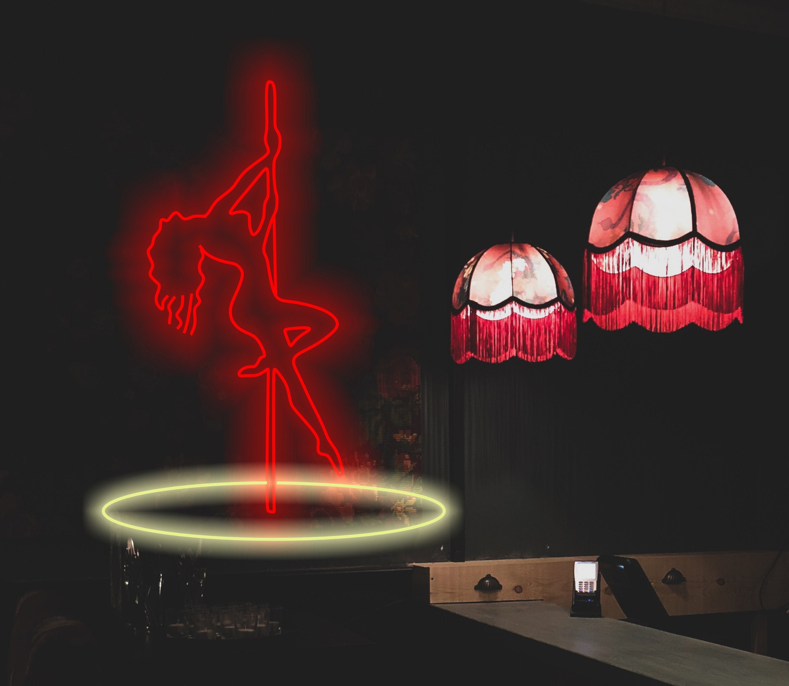 Pole Dance Neon Sign, Club Neon Sign, Nightclubs And Bars, Neon Sign For Pole Dancing, Fitness Studios Neon Sign, Strip Club Neon Sign