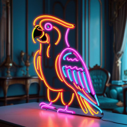 Parrot Neon Sign, Parrot Cockatoo Neon Sign, Animal Neon Sign, Tropical Bird Neon Sign, Exotic Pet Neon Sign