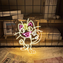 Pokemon Meowth Neon Led Sign Kids Room Decor
