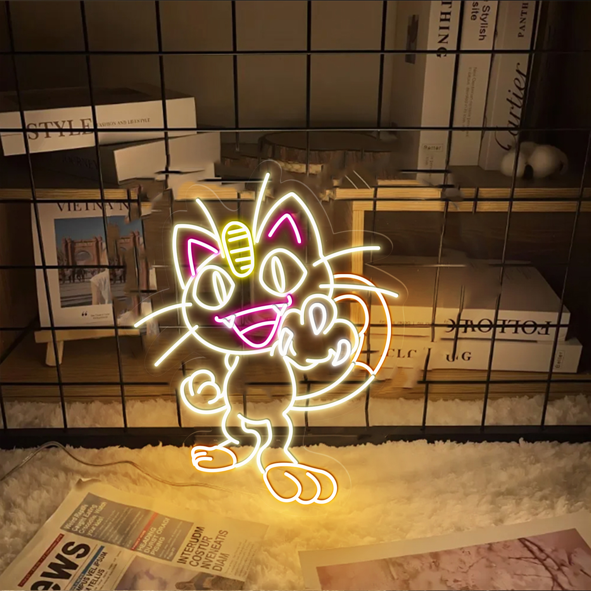 Pokemon Meowth Neon Led Sign Kids Room Decor