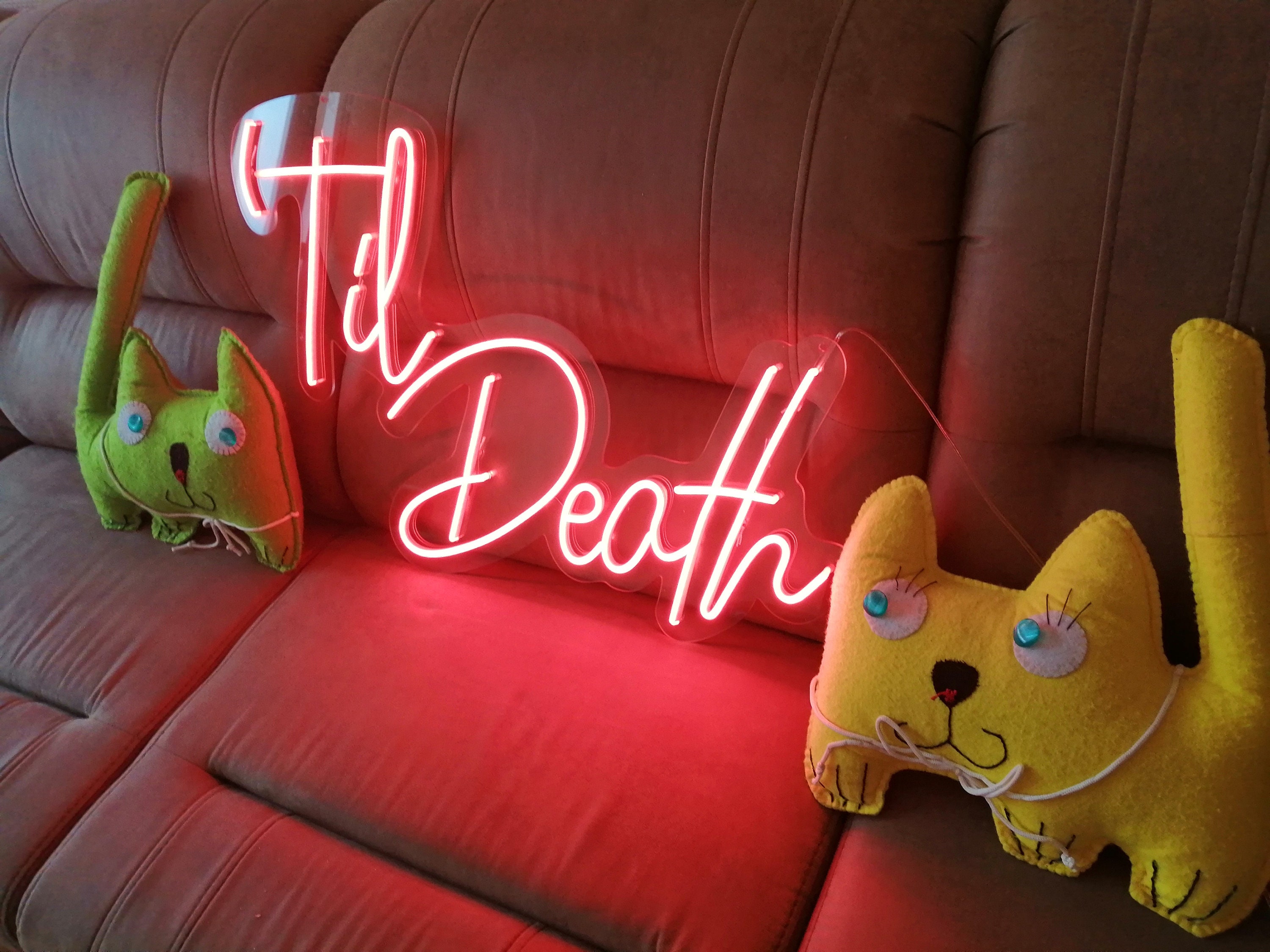 Til Death Neon Sign, Til Death Wedding Decor, Led Til Death Neon Sign, Til Death, Til Death Do Us Party Led Neon, Neon Sign Wedding Decor