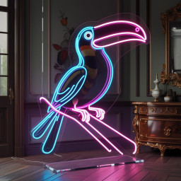 Toucan Neon Sign, Tropical Bird Neon Sign, Neon Jungle Bird Sign, Toucan Led Sign, Colorful Bird Neon Light