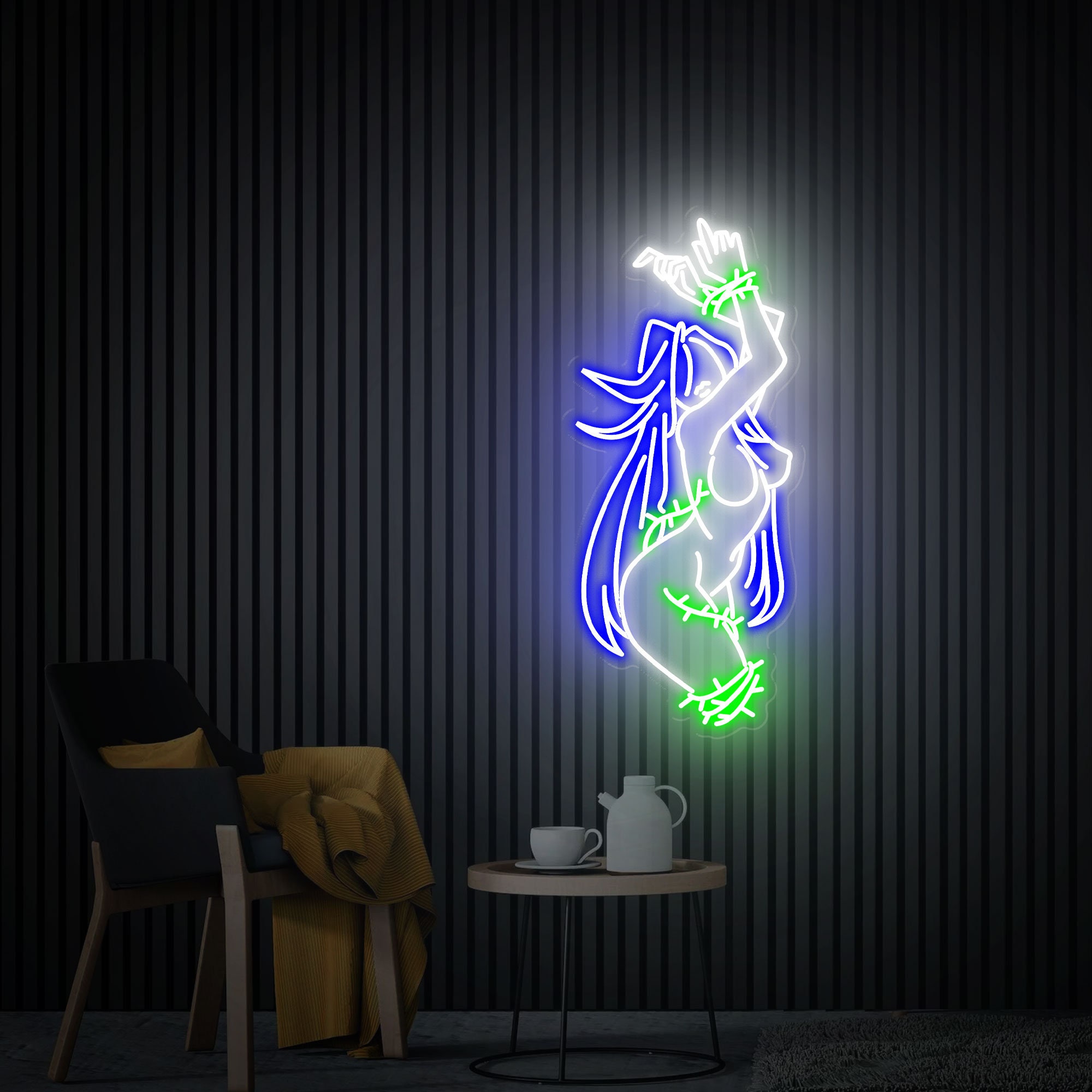 Girl Neon Sign Girl Trapped by Thorns Neon Light, Crazy Party Led Light, Customize Neon Signs, Neon Bar Sign Neon Wall Art Bedroom Neon Sign