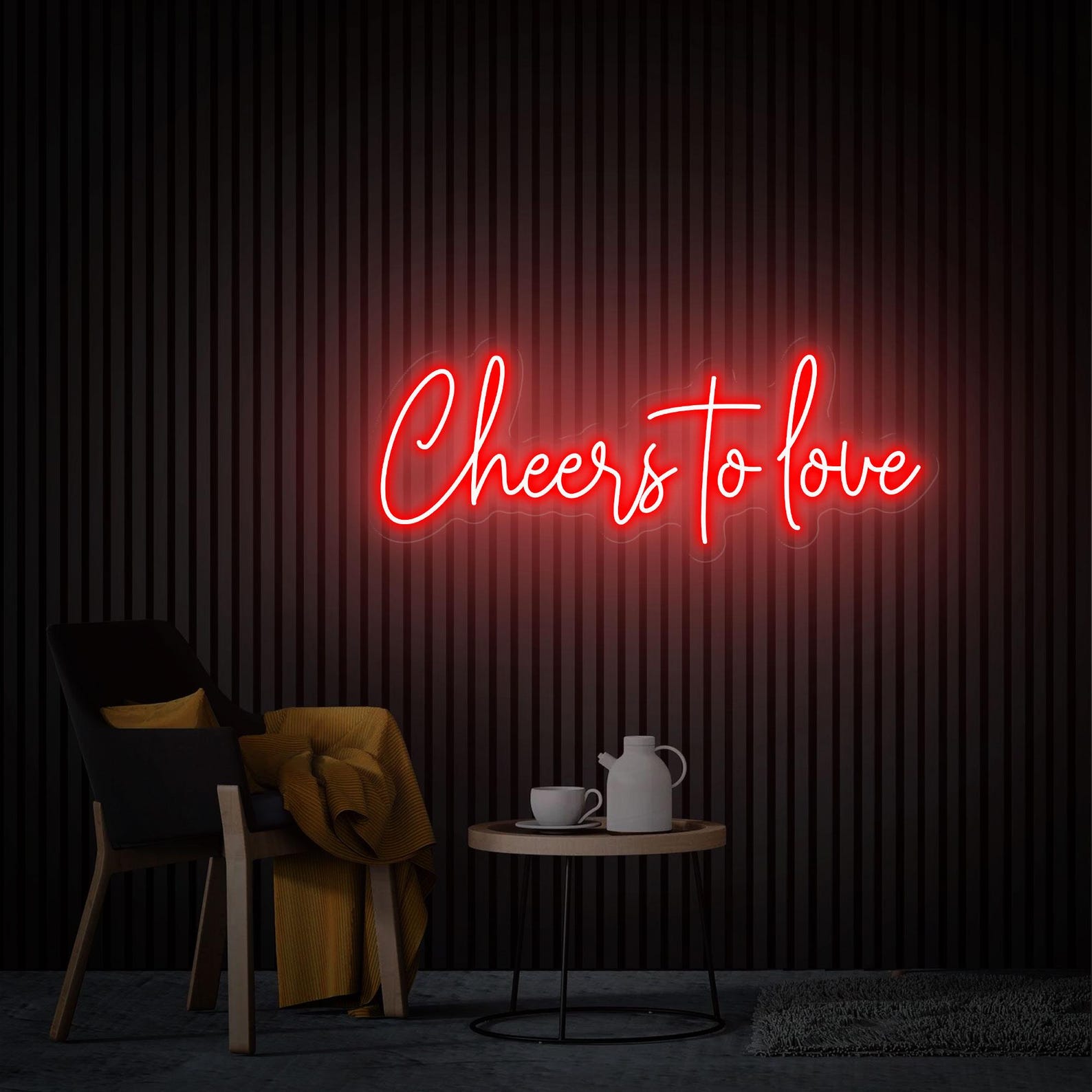 Cheers To Love Neon Sign Custom Wedding Sign Personalized Gift for Her, Home Bedroom Decor Led Light Sign Neon Party Decor Engagenment Sign