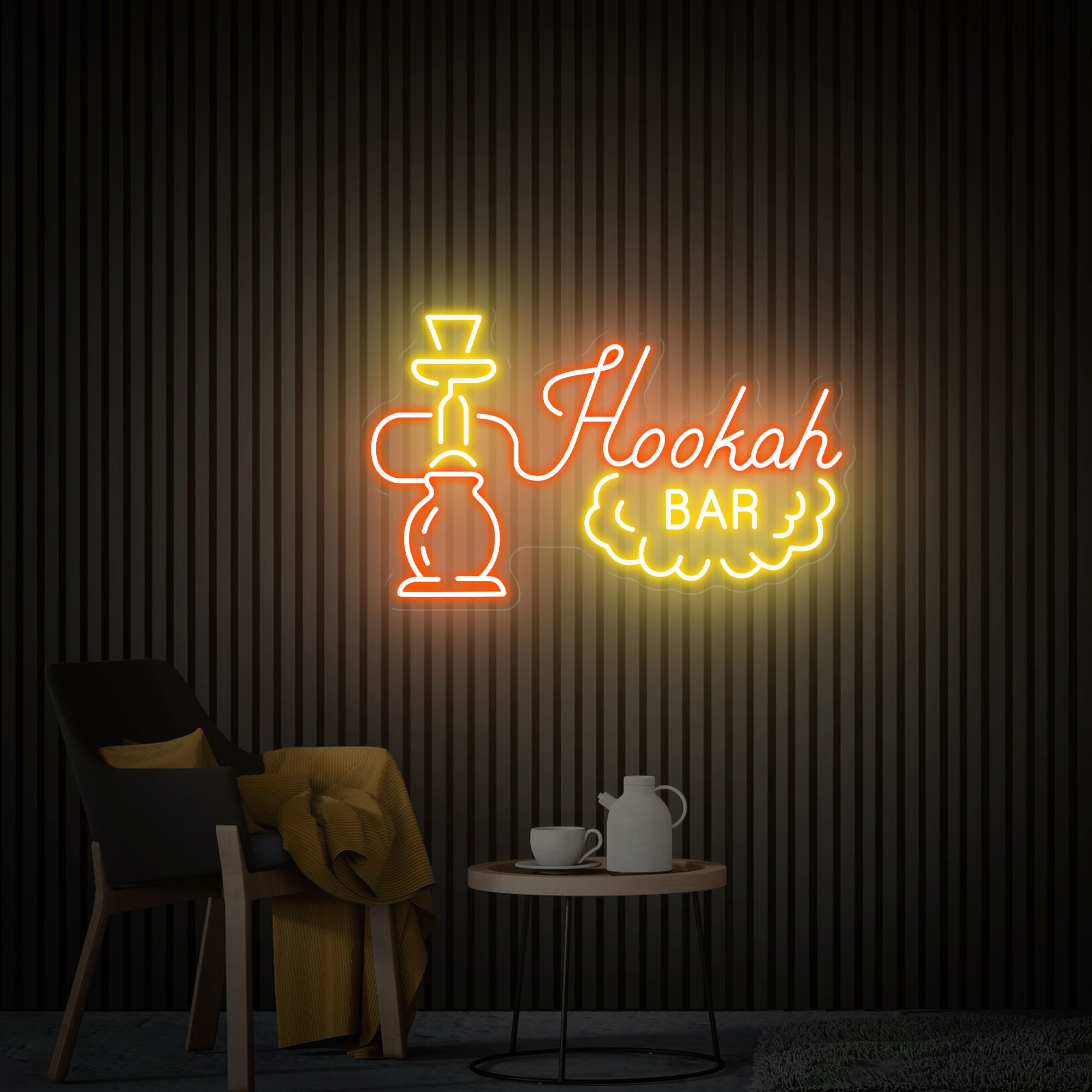 Hookah Smoke Bar Neon Sign Hookah Led Sign Custom Hookah Shop Decoration Neon Bar Sign Smoker Birthday Personalized Gift for Him