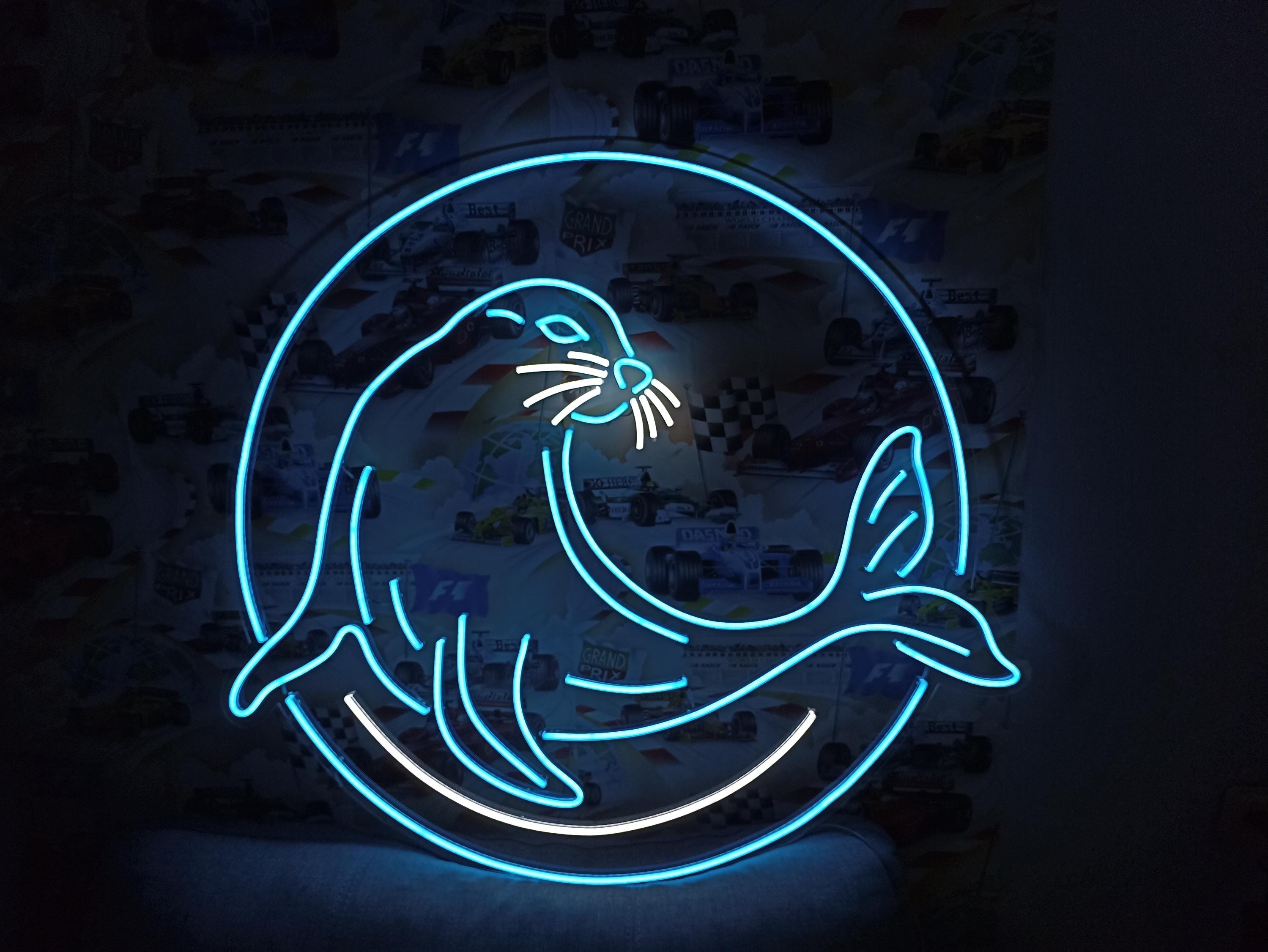 Seal Neon Sign, Neon Sea Lion Light, Neon Seal Sign, Sea Lion-Shaped Neon Sign, Neon Sign Sea Lion Design