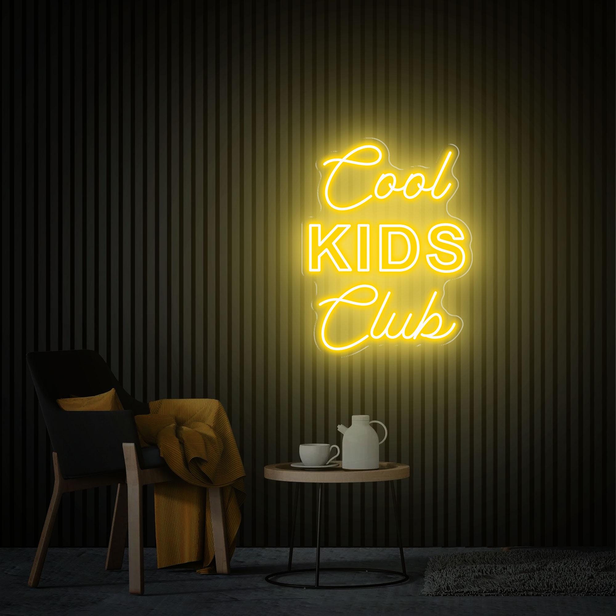 Cool Kids Club Neon Sign, Cool Kids Club Led Light Sign, Kids Party Wall Art, Home Bedroom Decor Custom Neon Sign Personalized Birthday Gift
