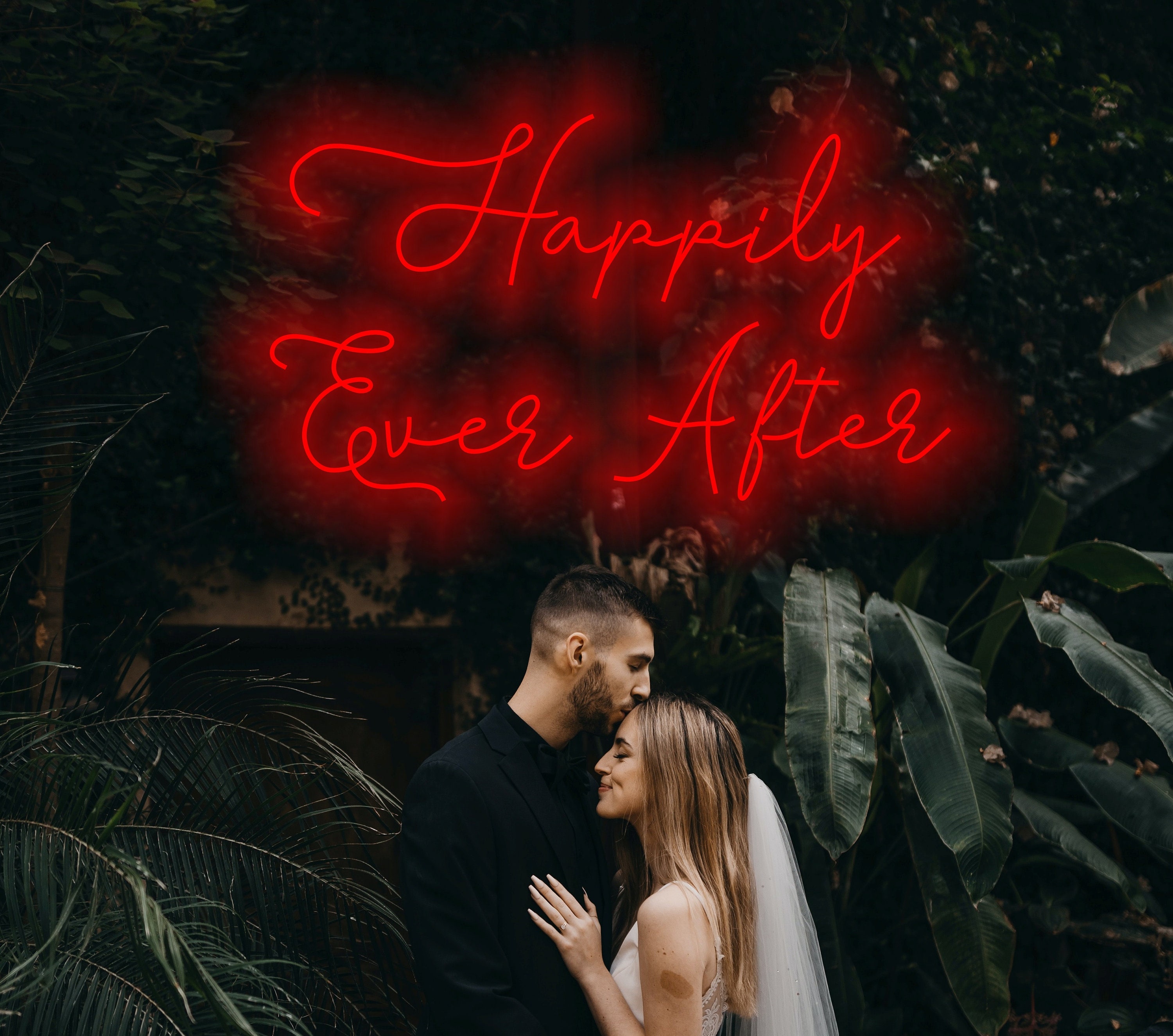 Happily Ever After Neon Sign, Wedding Neon Sign Happily Ever After X, Neon Sign For Wedding Decor, Romantic Neon Sign For Weddings