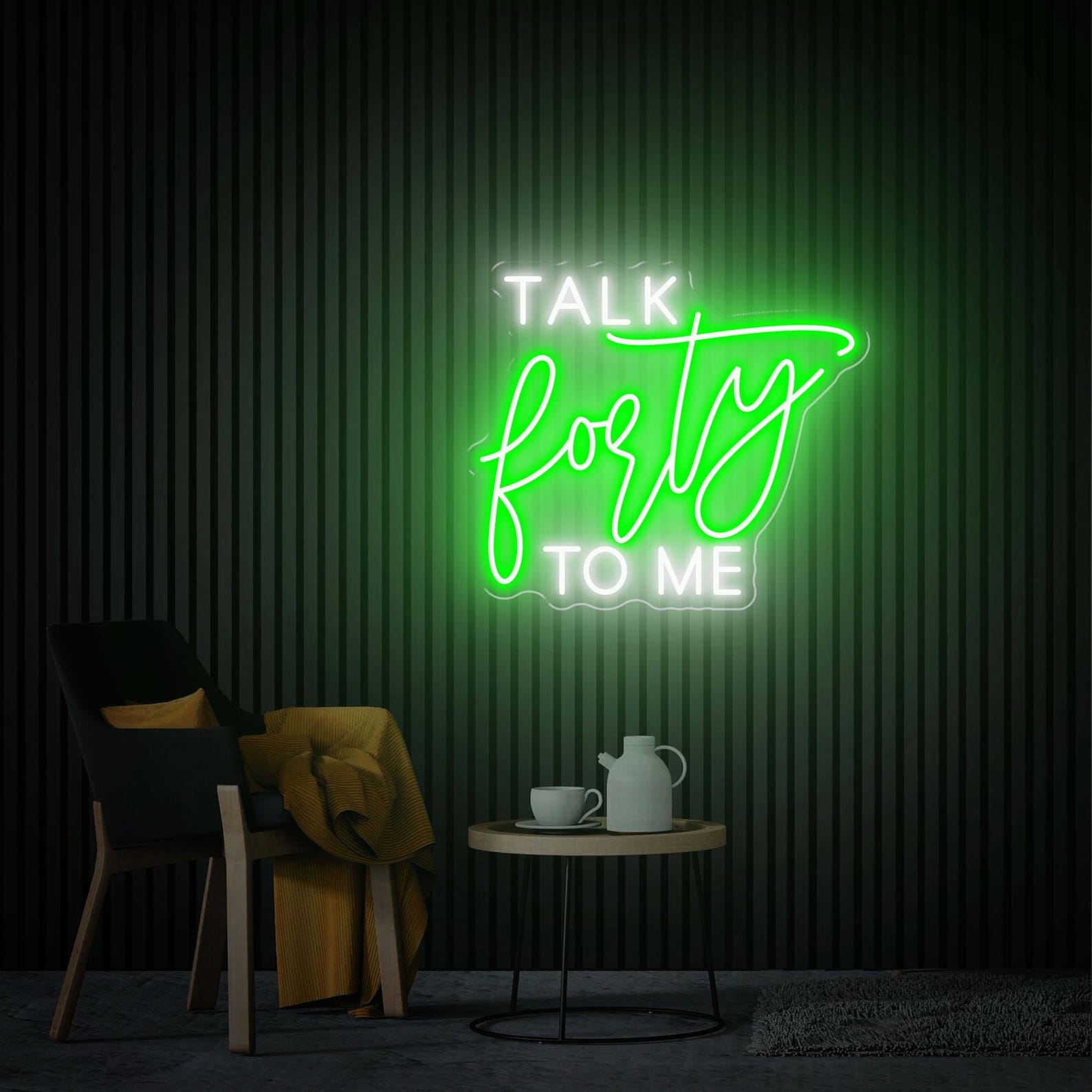 Talk Forty To Me Neon Sign, 40th Birthday Gift, Custom Neon Sign, Birthday Wall Art, Personalized Gifts, Forty Birthday Gifts For Him /Her