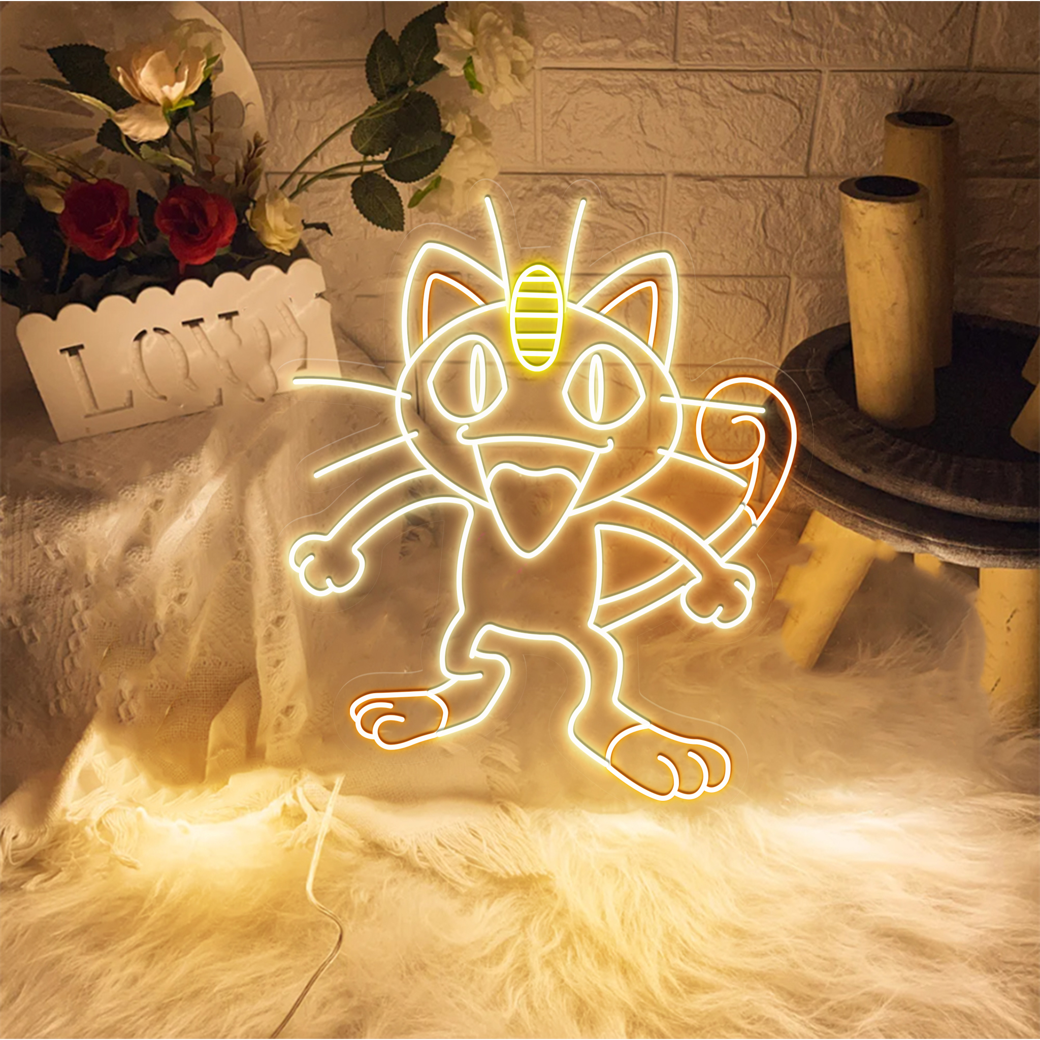 Meowth Pokemon Neon Led Sign
