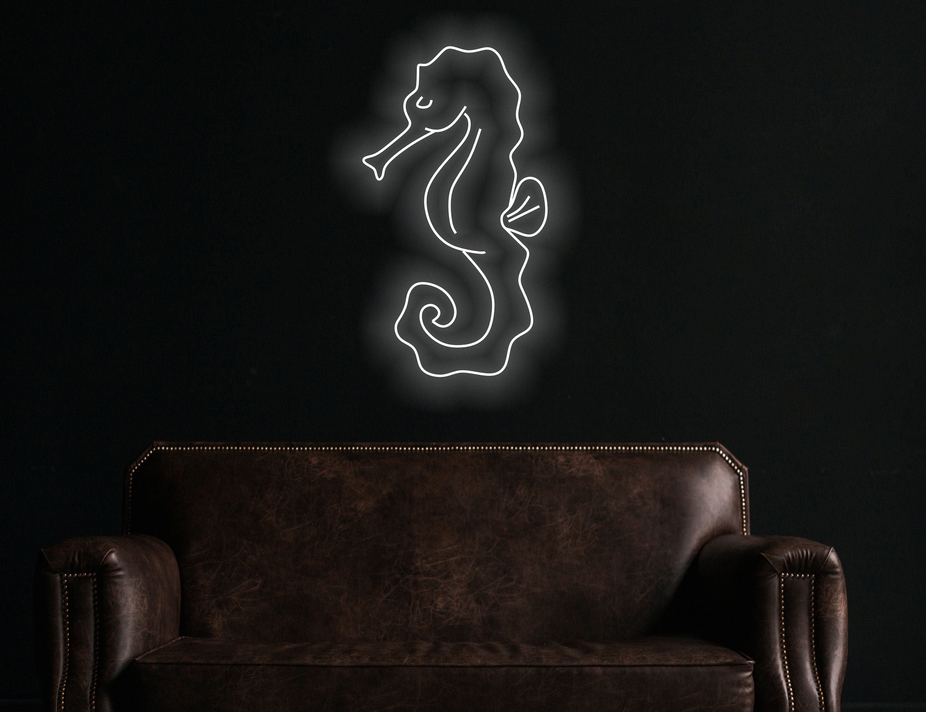 Seahorse Neon Sign, Seahorse Wall Hanging, Seahorse Wall Art Neon Sign, Kid Room Decor, Hippocampus Animal Neon Lights, Animal Hanging Wall