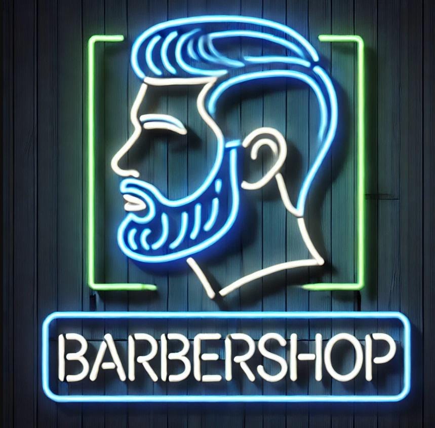 Neon Sign For Barber Shop, Custom Barbershop Neon, Vintage Barber Neon Sign, Barber Pole Neon Sign, Barber Shop Decor